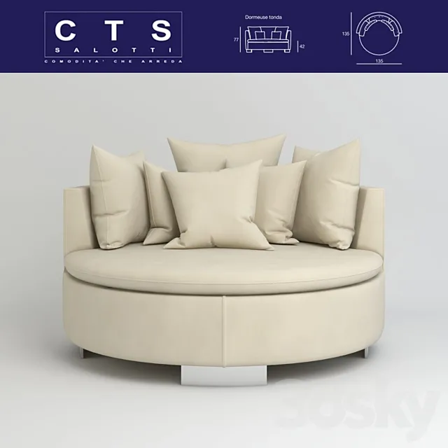 Couch EGEO CTS SALOTTI 2010 DOR 135 3DS Max Model