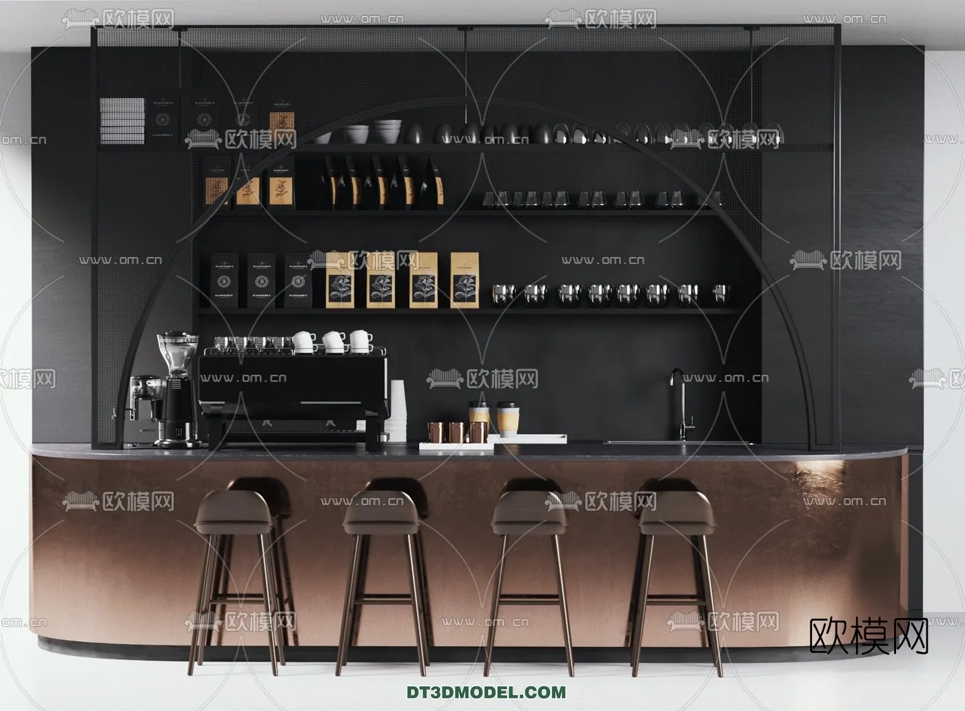 Counter – Bar – Interior Design 3D Model – 004