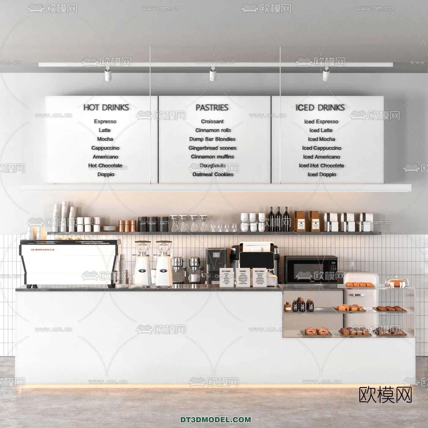 Counter – Bar – Interior Design 3D Model – 005