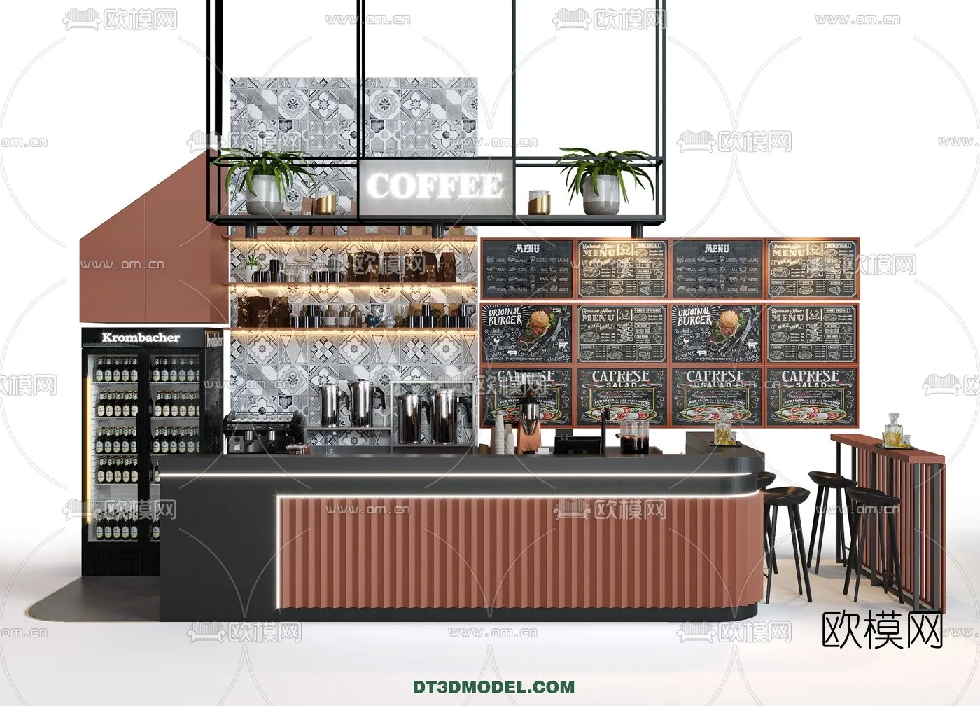 Counter – Bar – Interior Design 3D Model – 006