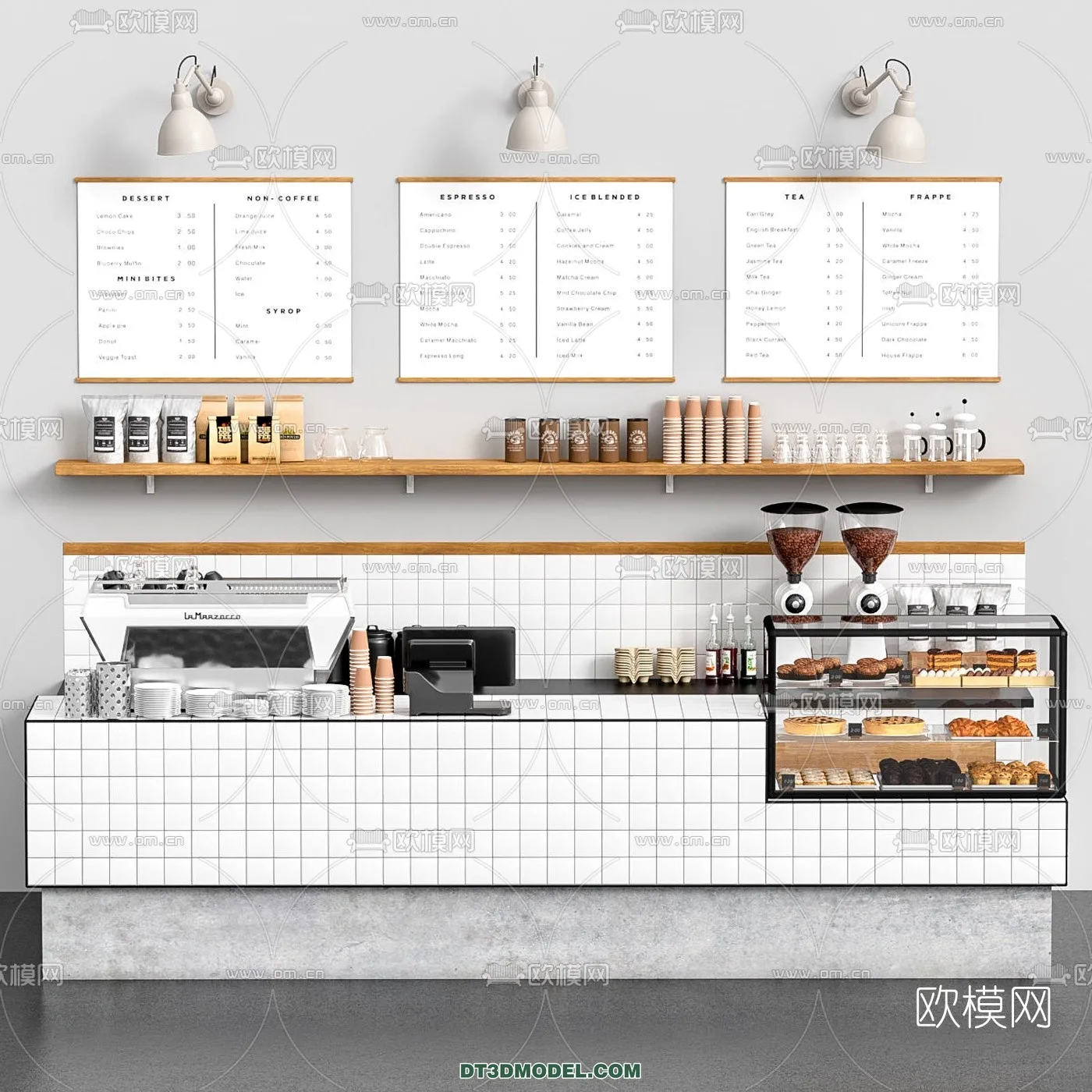 Counter – Bar – Interior Design 3D Model – 009