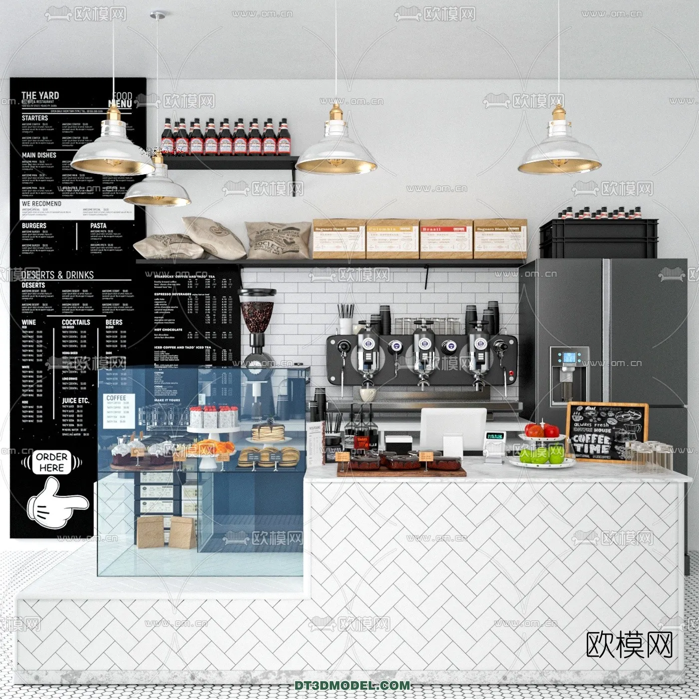 Counter – Bar – Interior Design 3D Model – 010