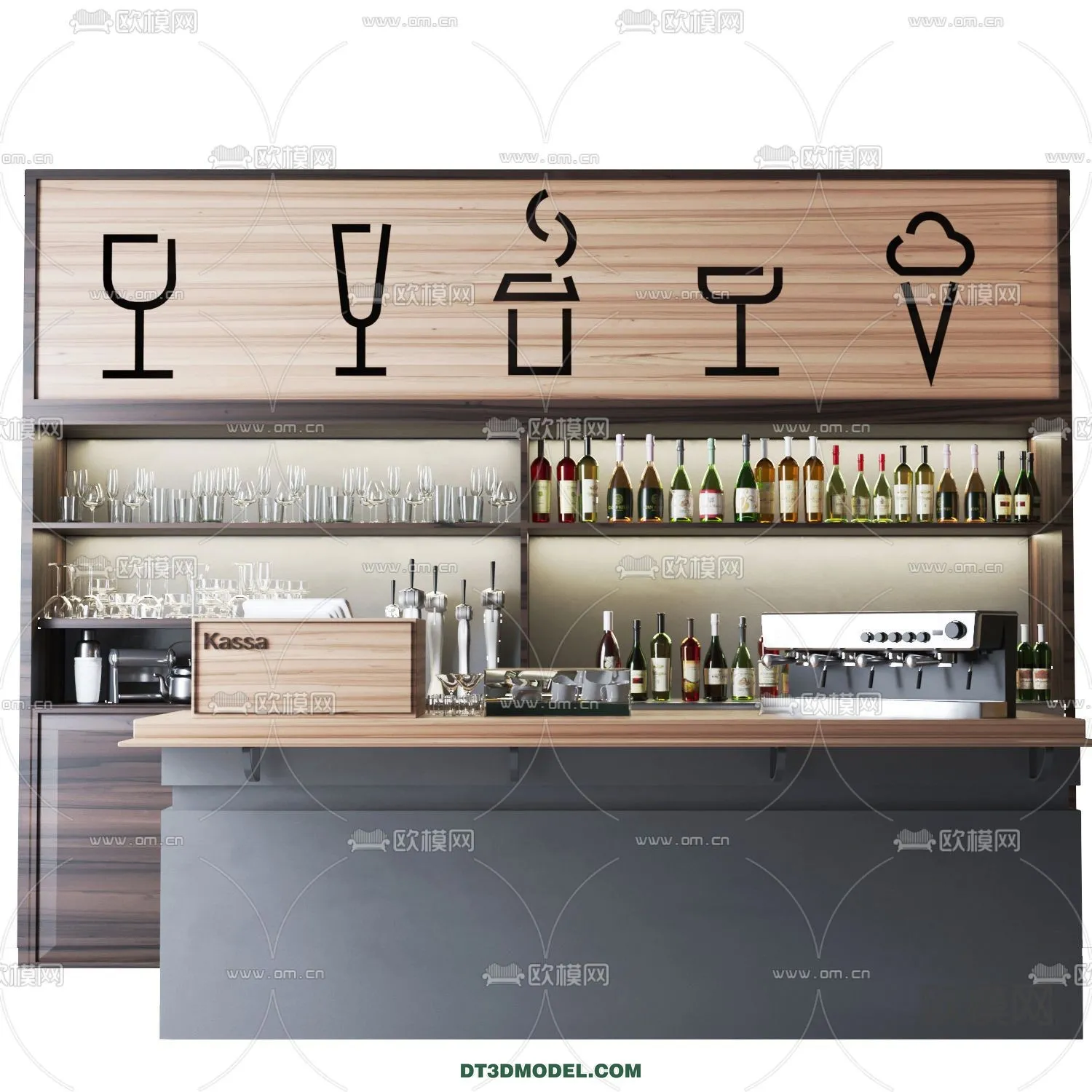 Counter – Bar – Interior Design 3D Model – 013