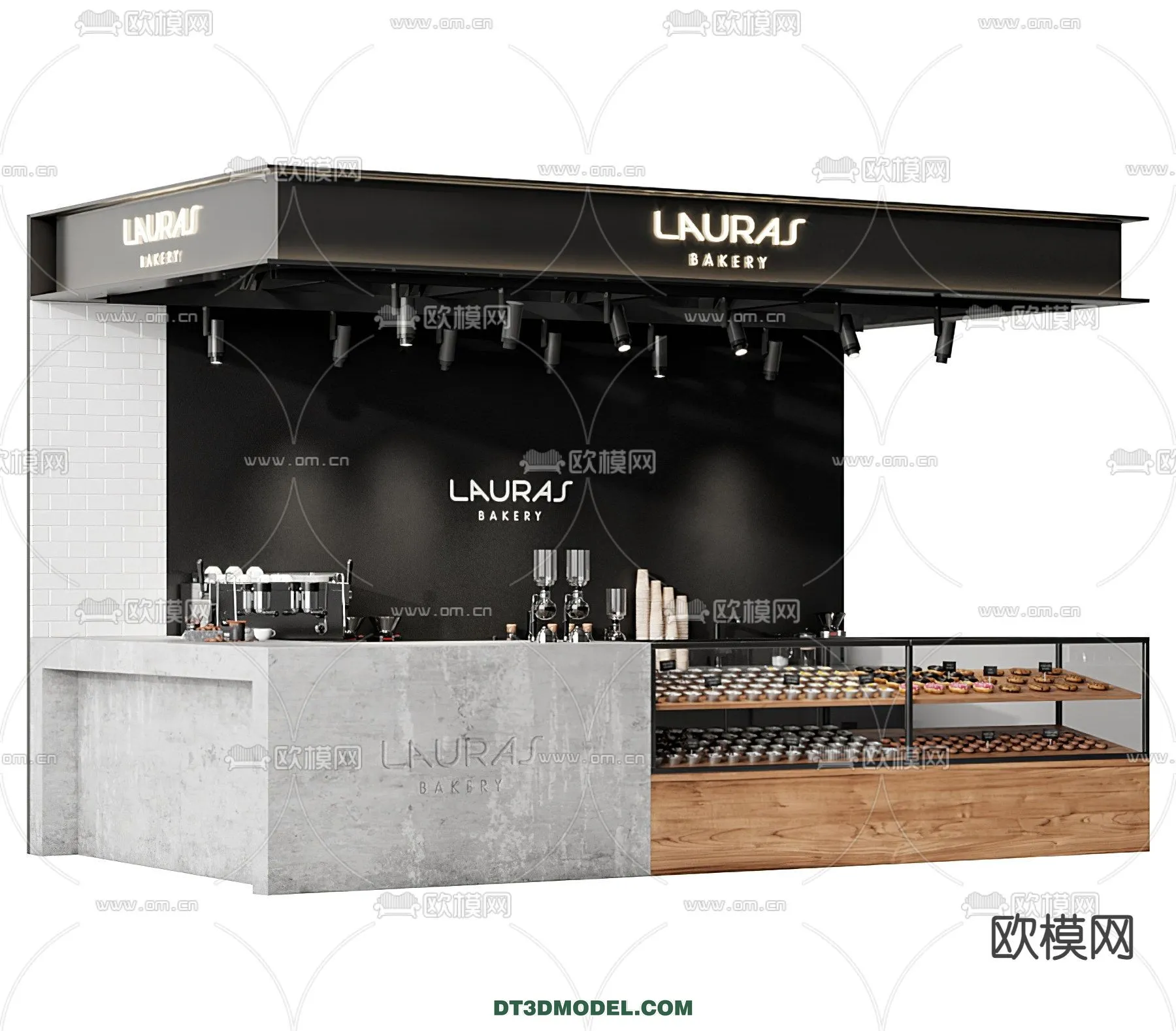 Counter – Bar – Interior Design 3D Model – 014