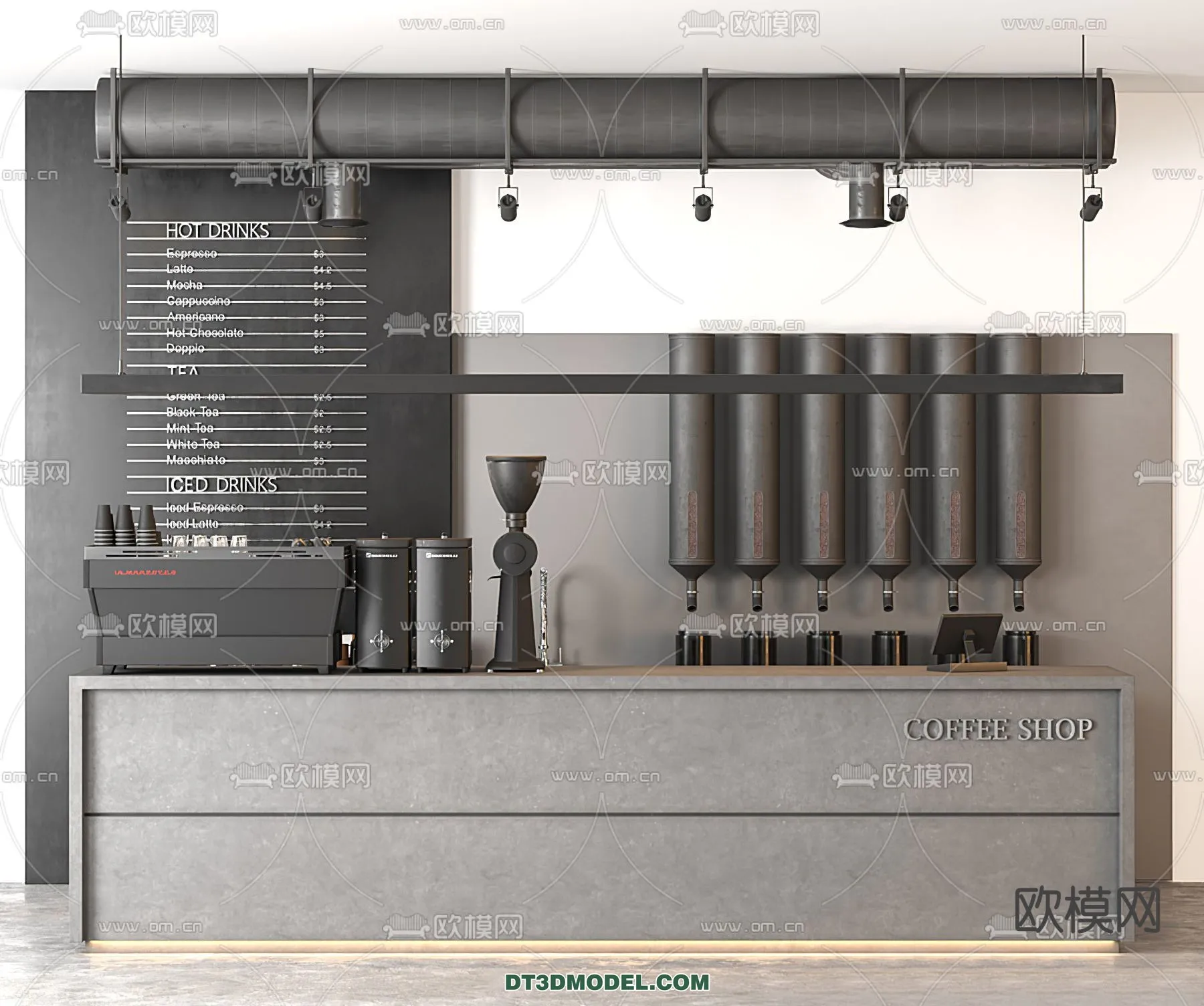 Counter – Bar – Interior Design 3D Model – 017