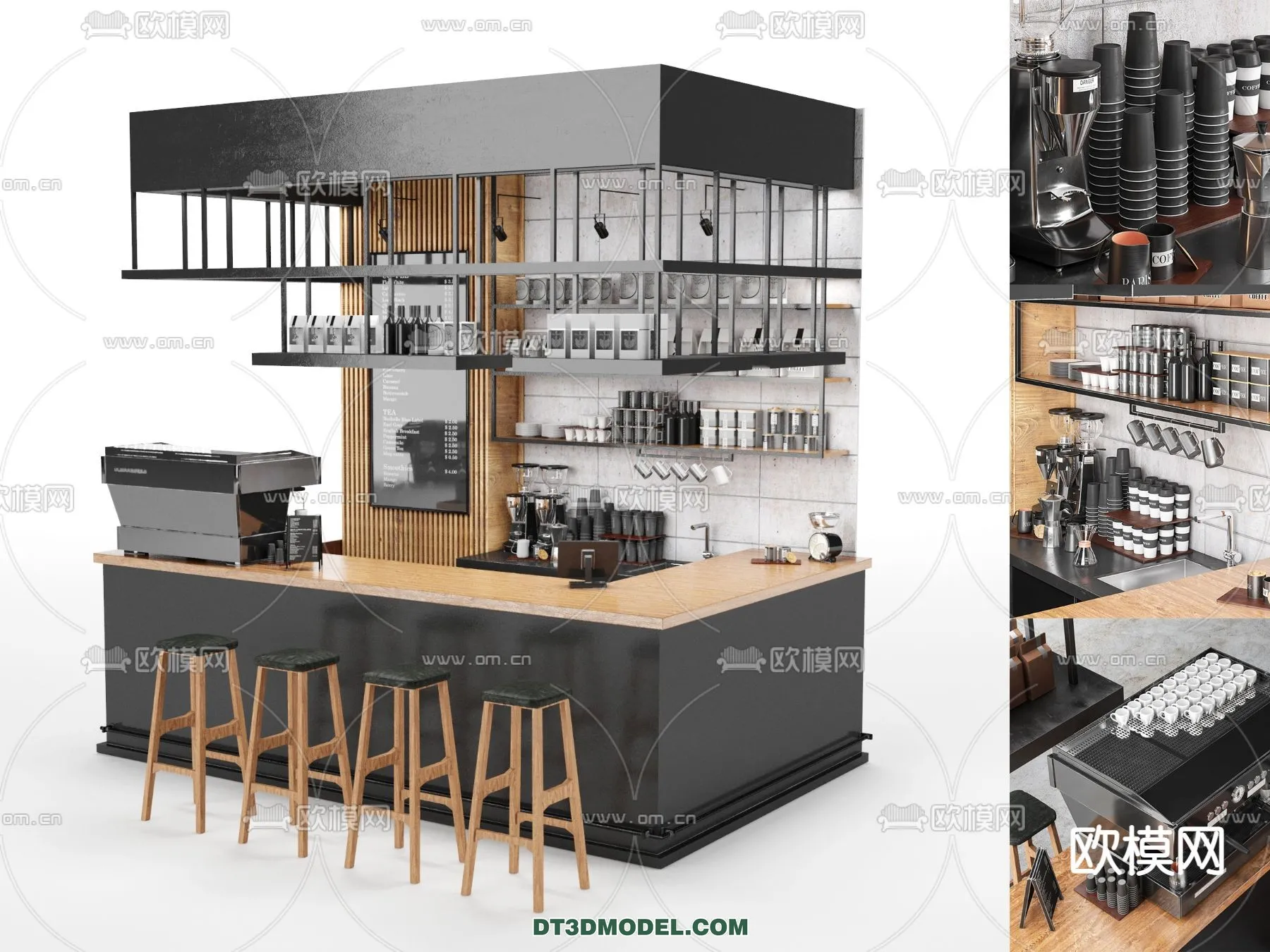 Counter – Bar – Interior Design 3D Model – 020