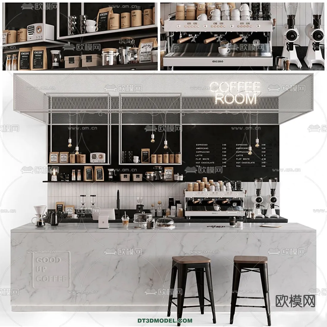 Counter – Bar – Interior Design 3D Model – 022