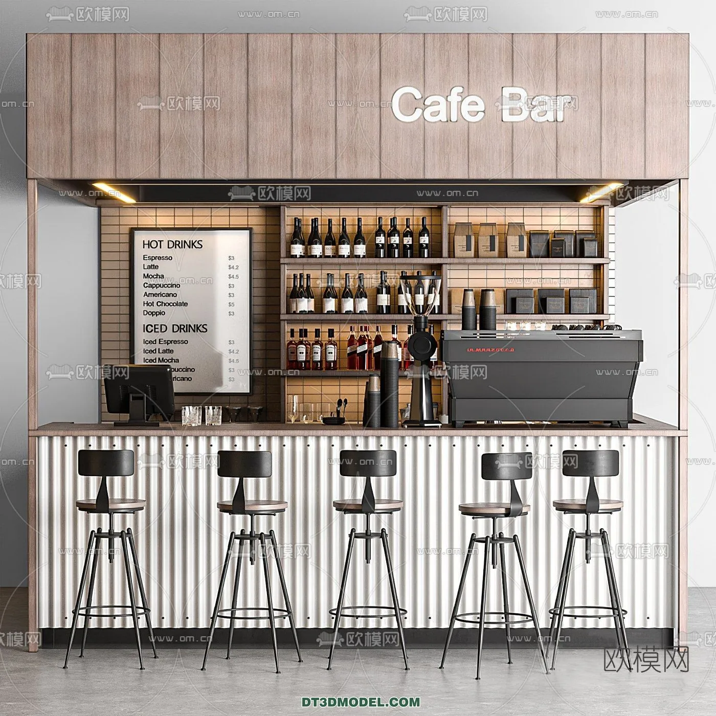 Counter – Bar – Interior Design 3D Model – 029