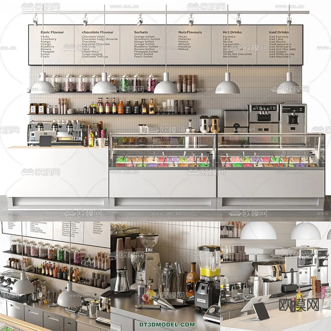 Counter – Bar – Interior Design 3D Model – 032