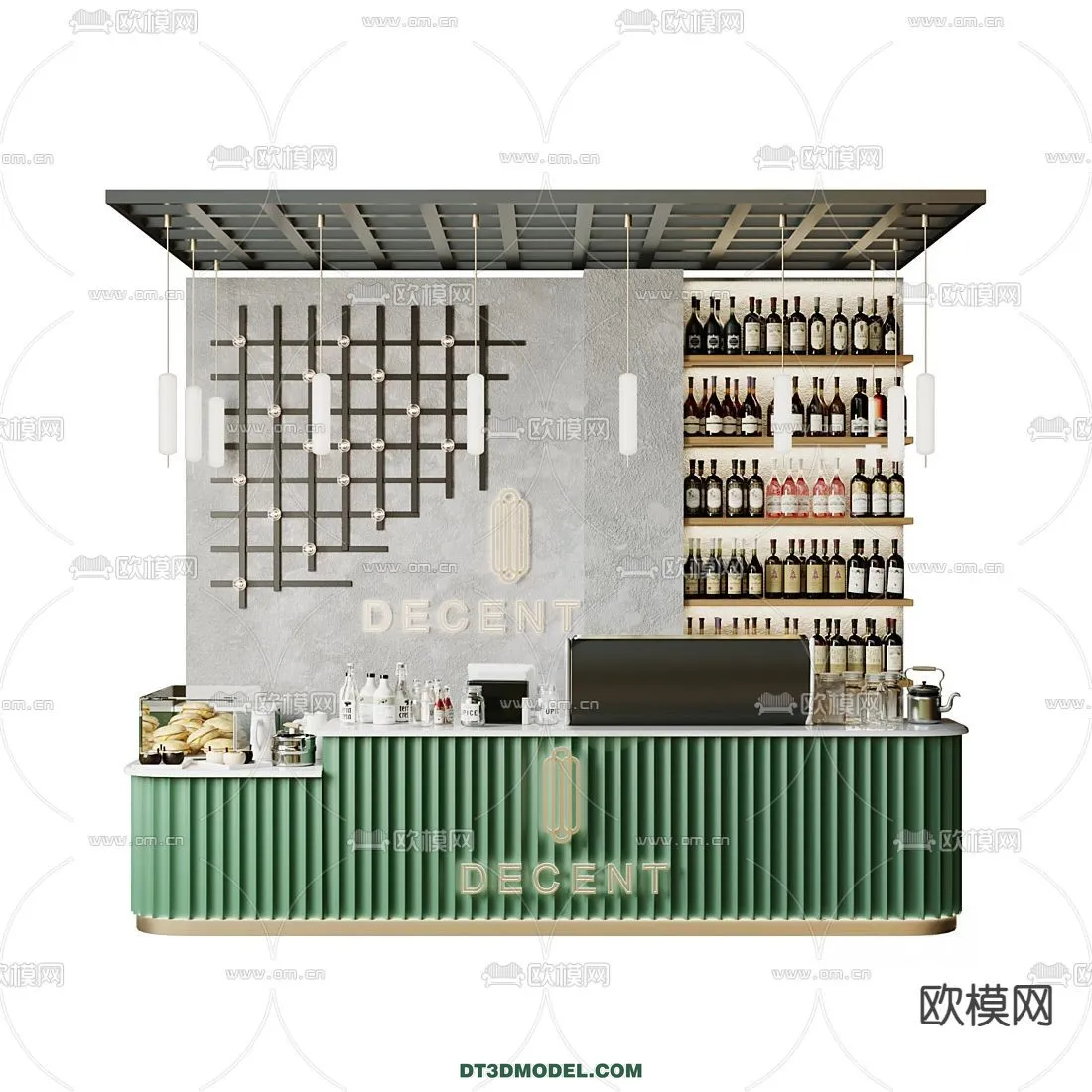 Counter – Bar – Interior Design 3D Model – 033