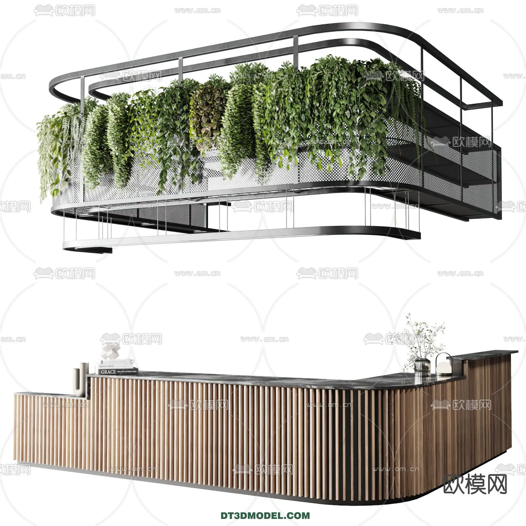 Counter – Bar – Interior Design 3D Model – 042