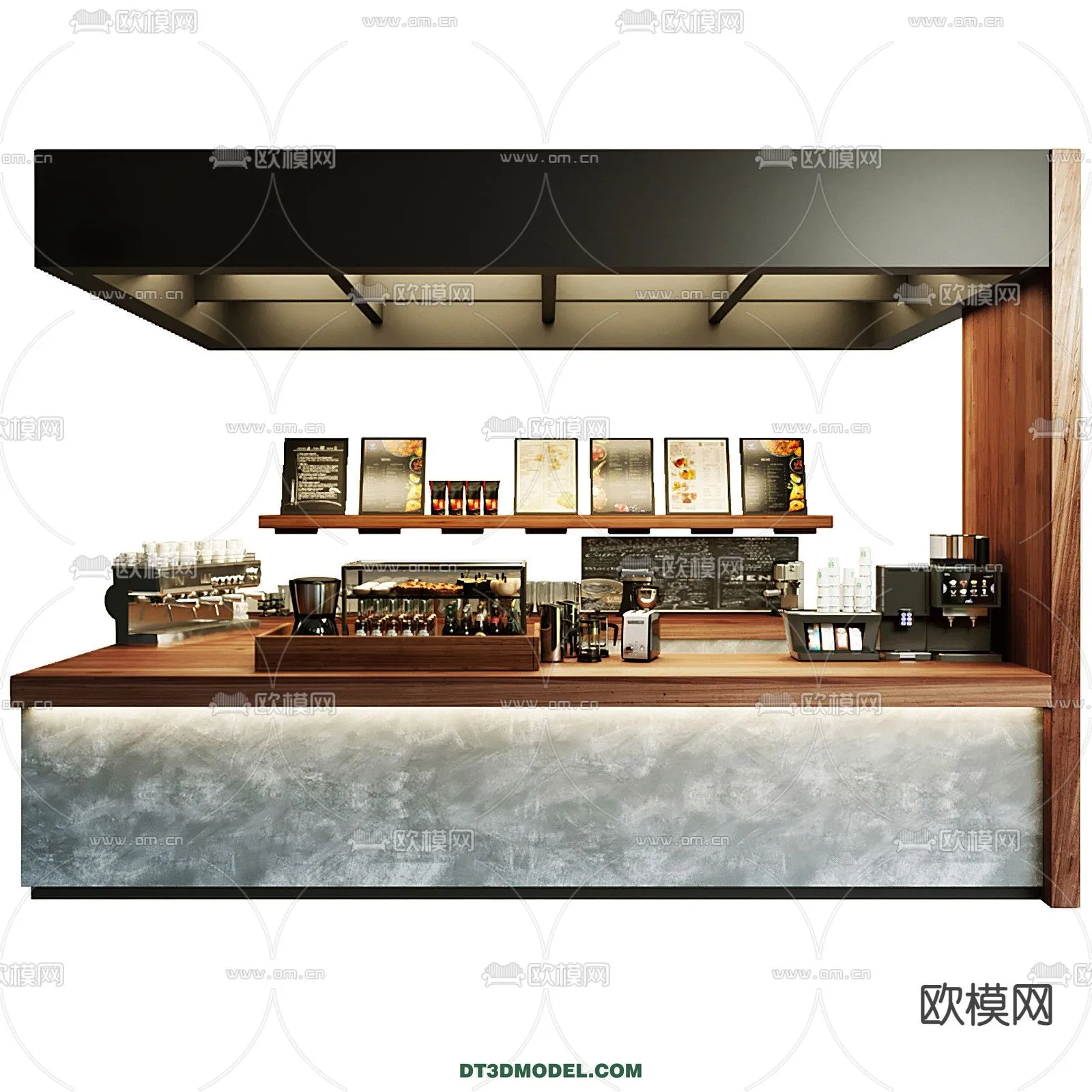 Counter – Bar – Interior Design 3D Model – 045