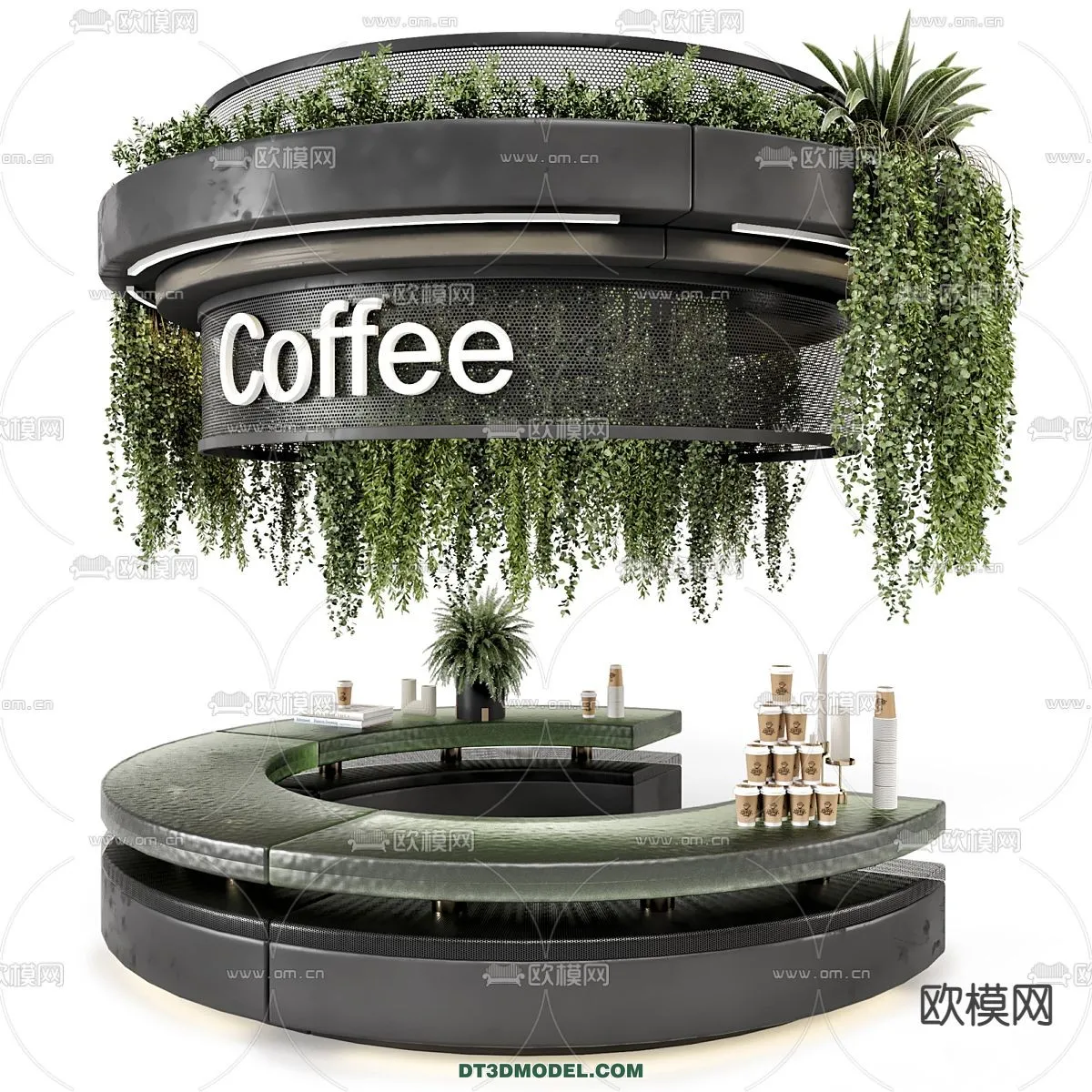 Counter – Bar – Interior Design 3D Model – 053