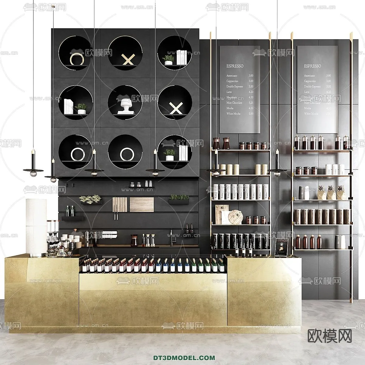 Counter – Bar – Interior Design 3D Model – 054