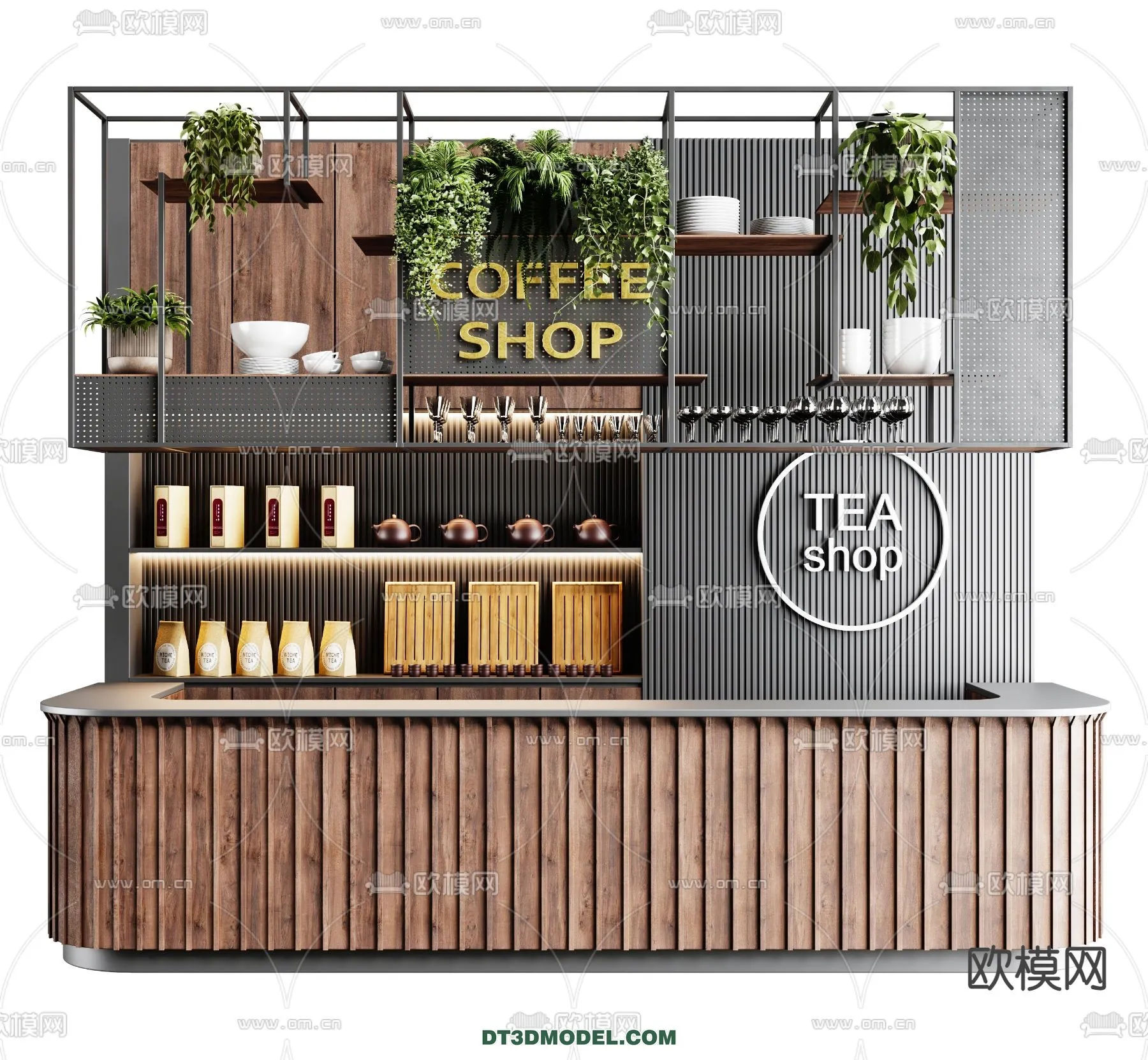 Counter – Bar – Interior Design 3D Model – 061