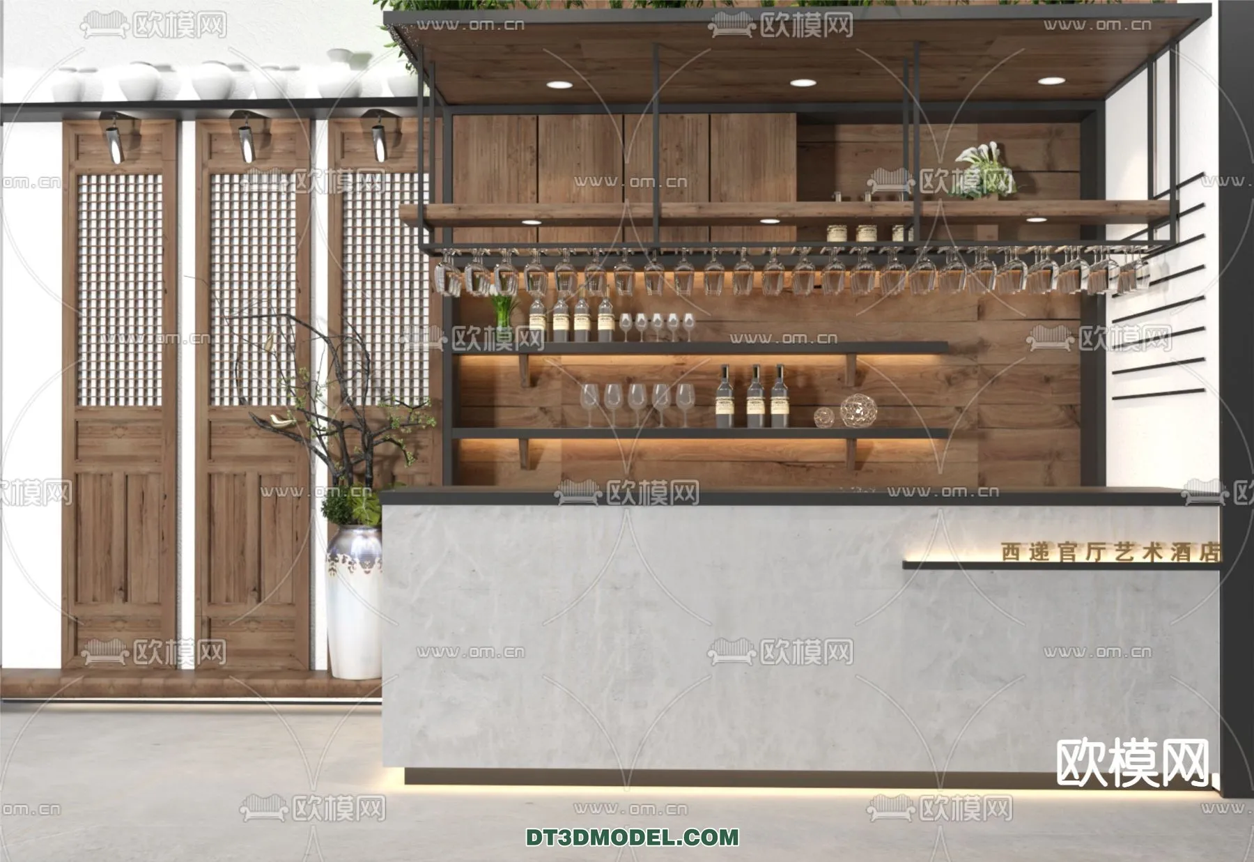 Counter – Bar – Interior Design 3D Model – 062