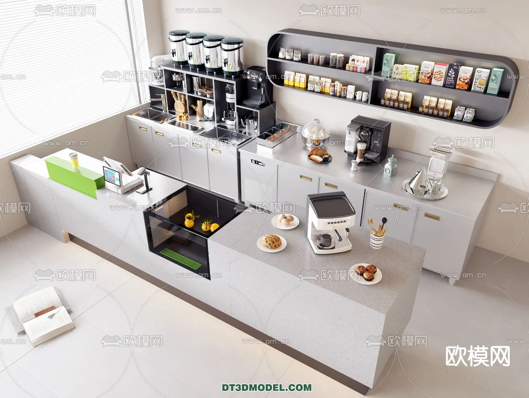 Counter – Bar – Interior Design 3D Model – 066