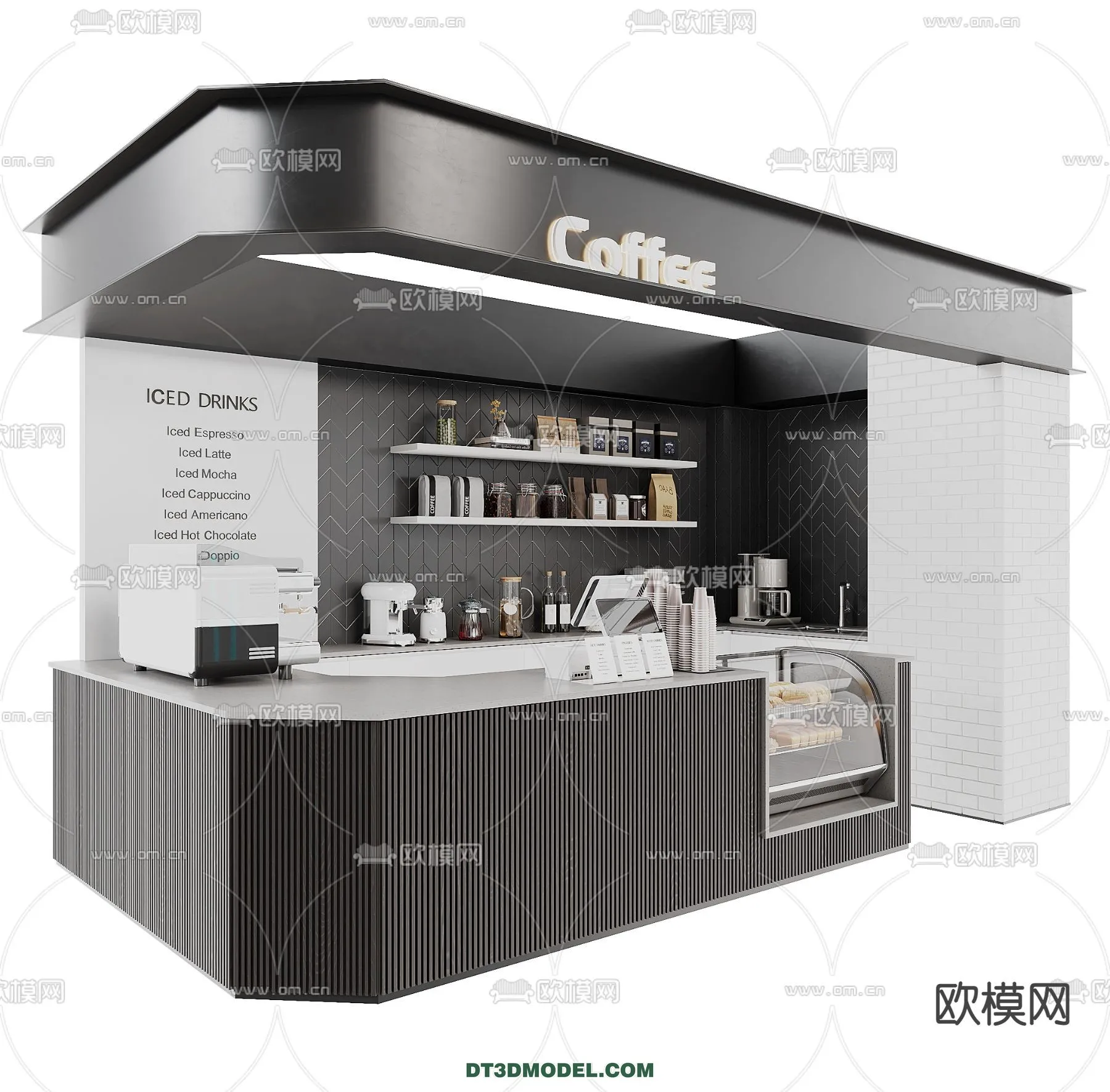 Counter – Bar – Interior Design 3D Model – 069