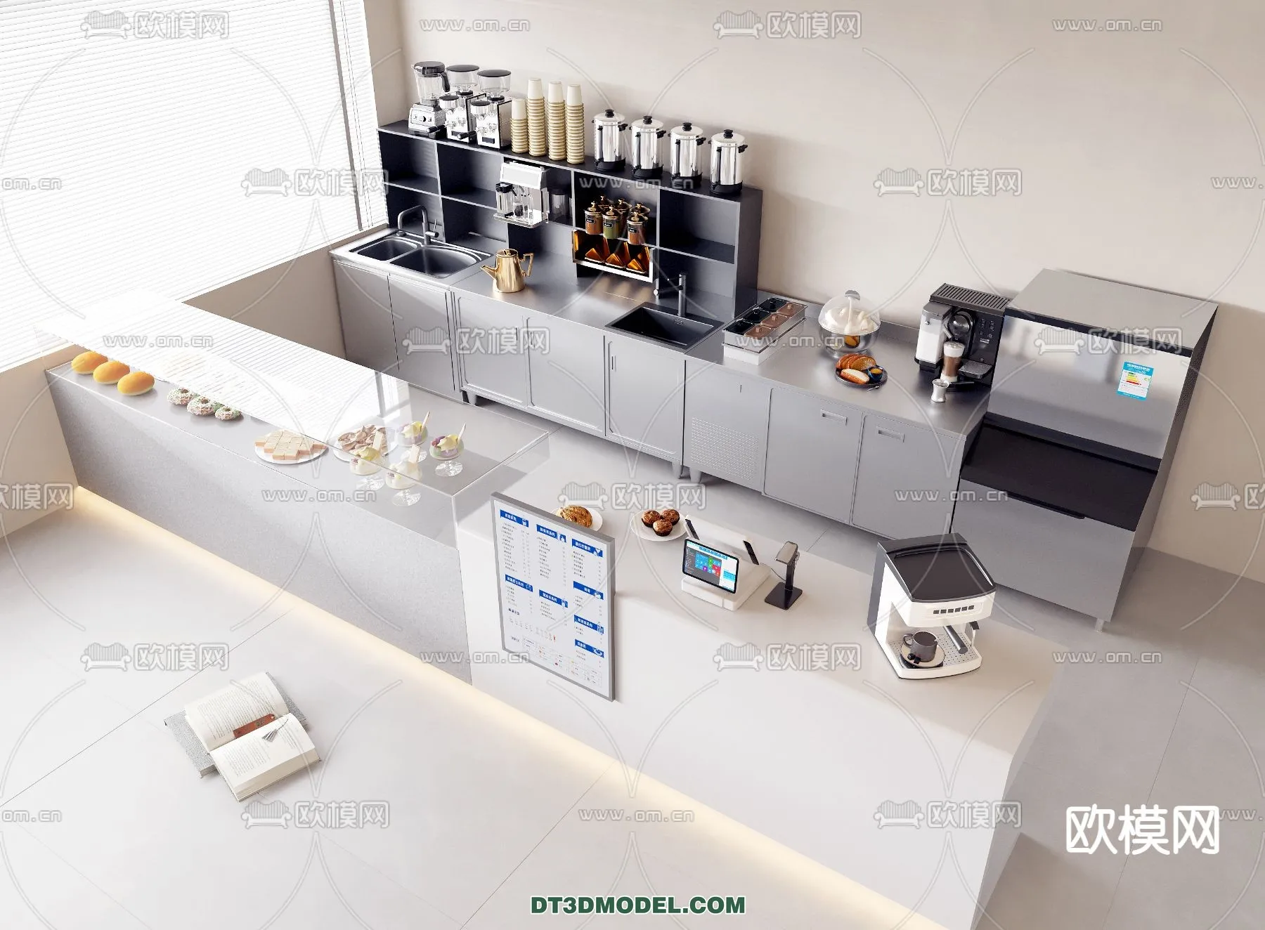 Counter – Bar – Interior Design 3D Model – 070