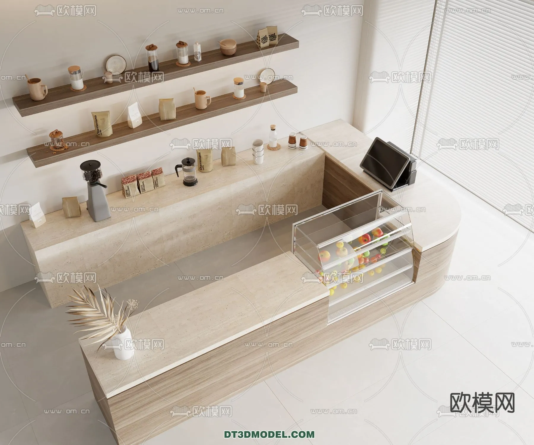 Counter – Bar – Interior Design 3D Model – 072