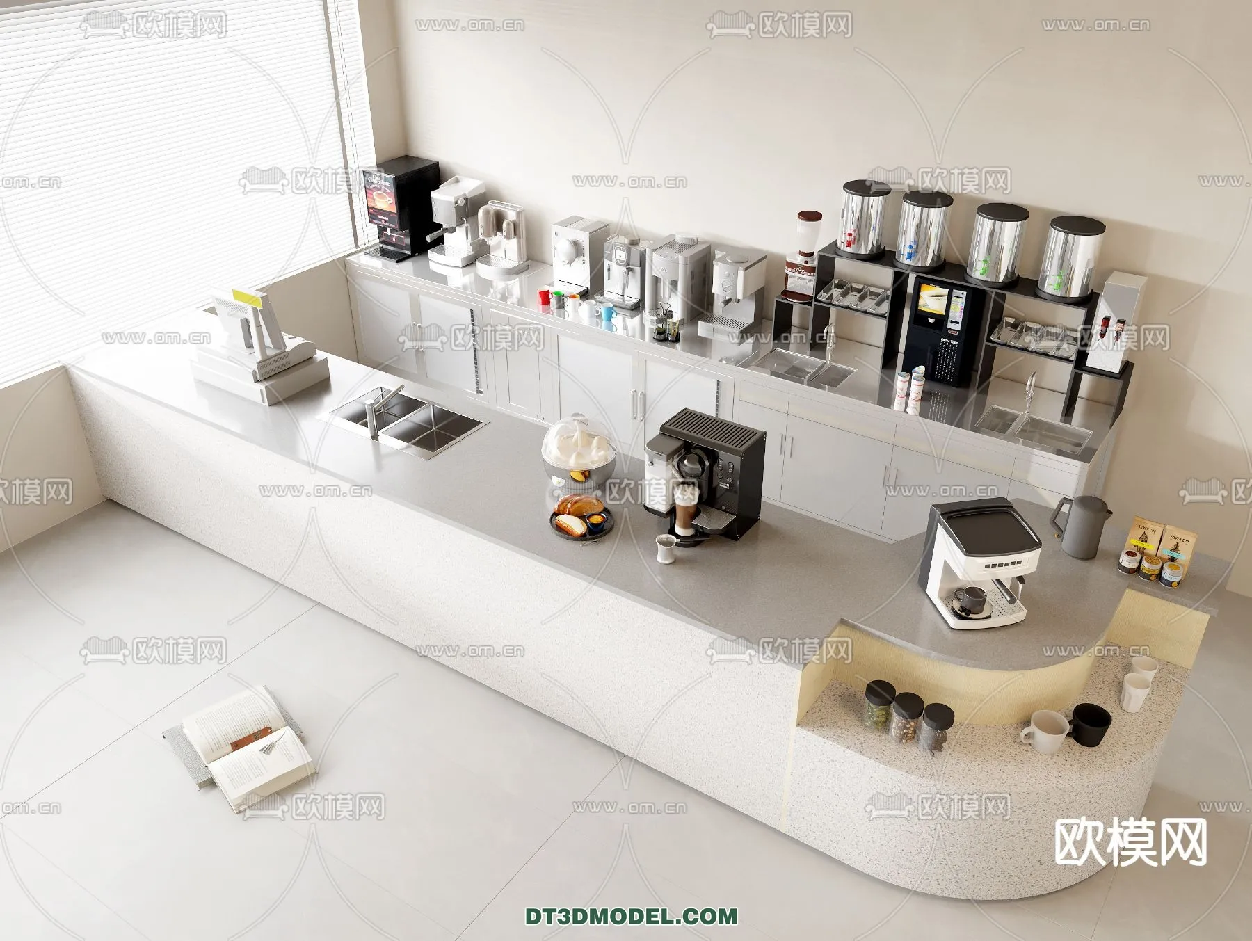 Counter – Bar – Interior Design 3D Model – 073