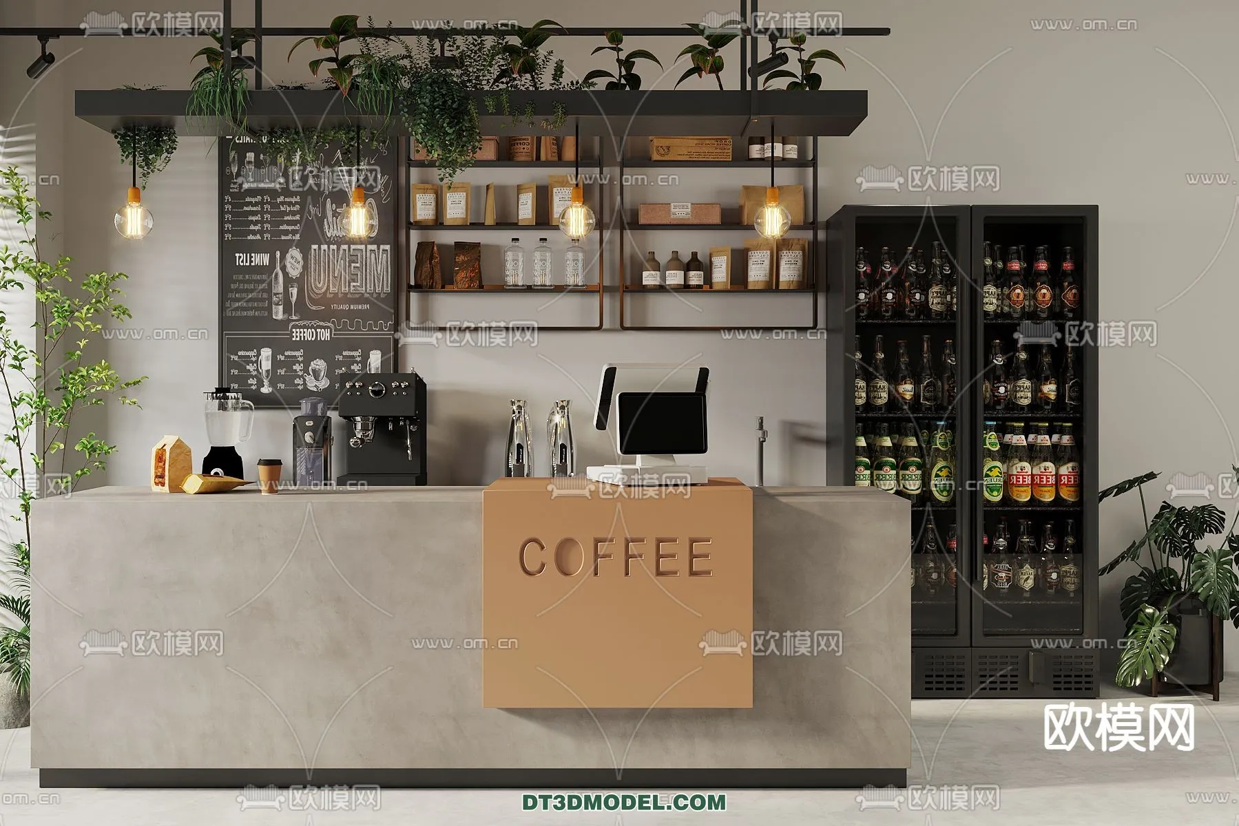 Counter – Bar – Interior Design 3D Model – 076