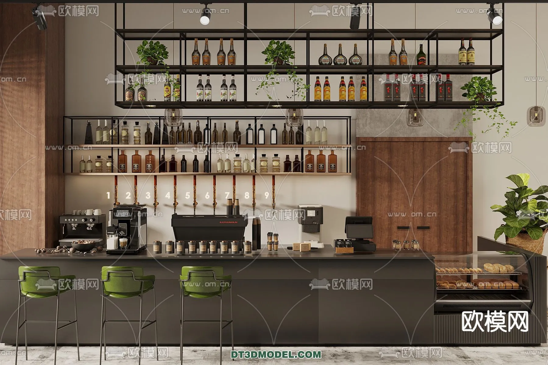 Counter – Bar – Interior Design 3D Model – 080