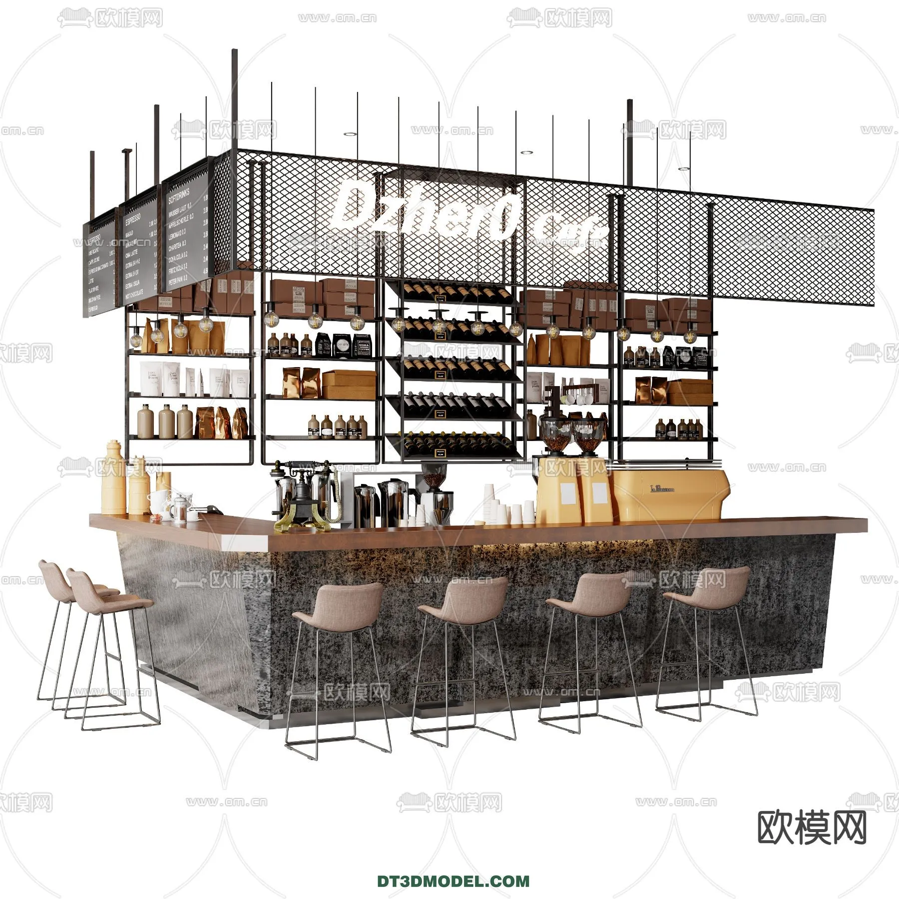 Counter – Bar – Interior Design 3D Model – 081