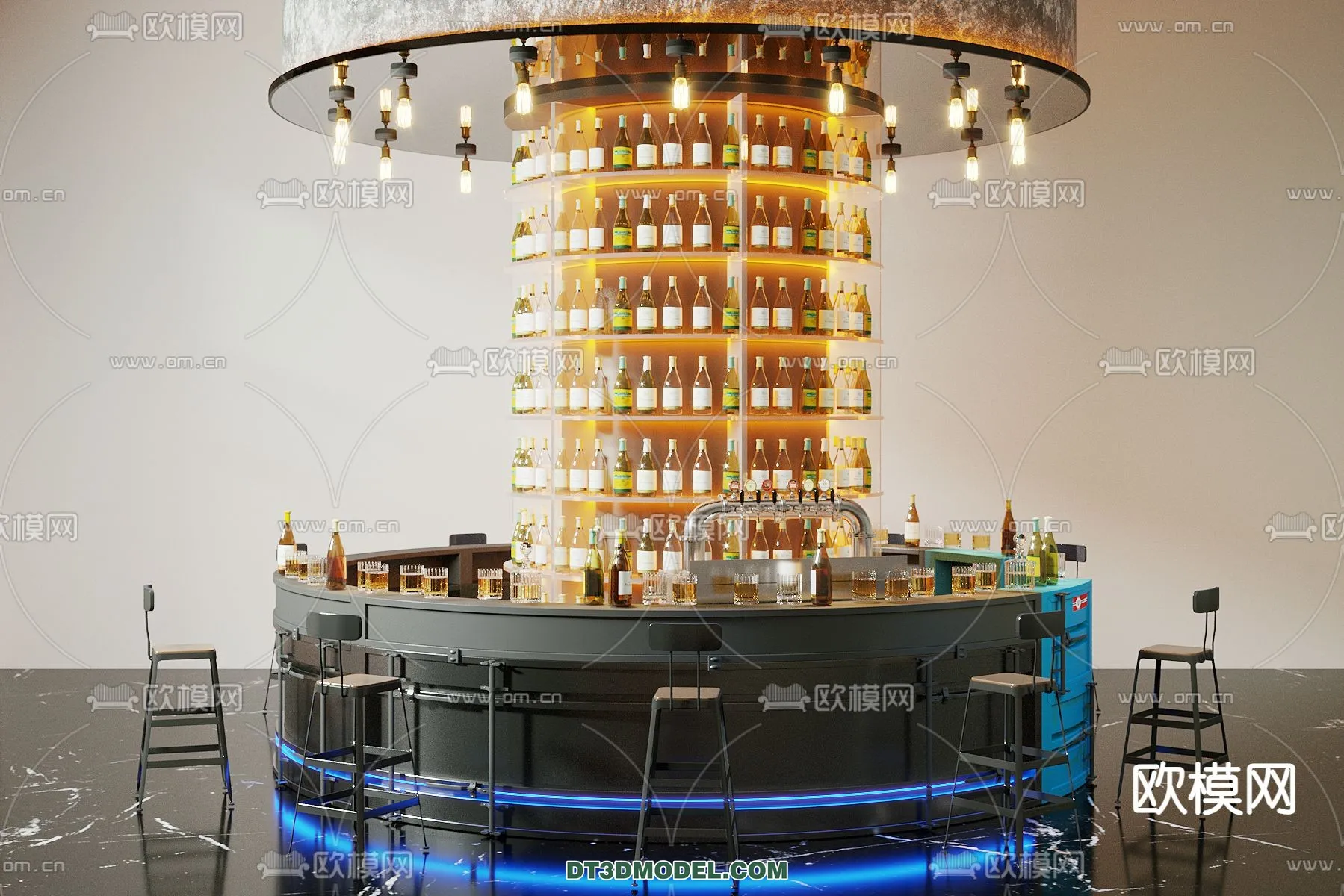 Counter – Bar – Interior Design 3D Model – 092