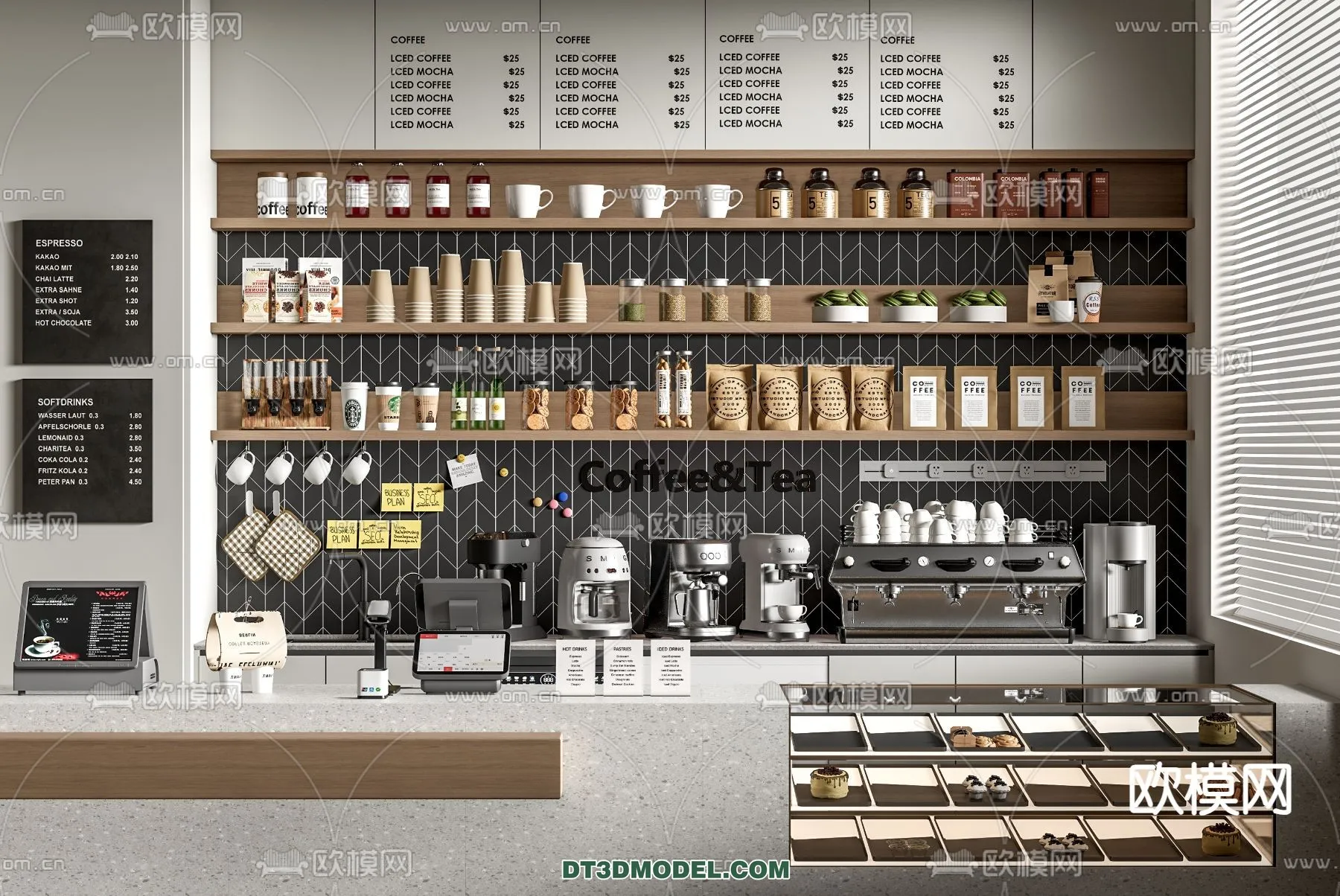 Counter – Bar – Interior Design 3D Model – 105