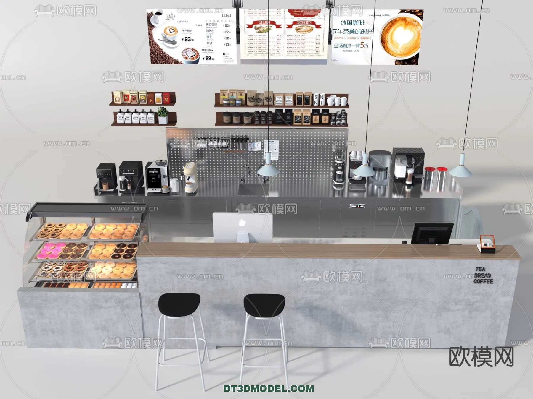 Counter – Bar – Interior Design 3D Model – 114