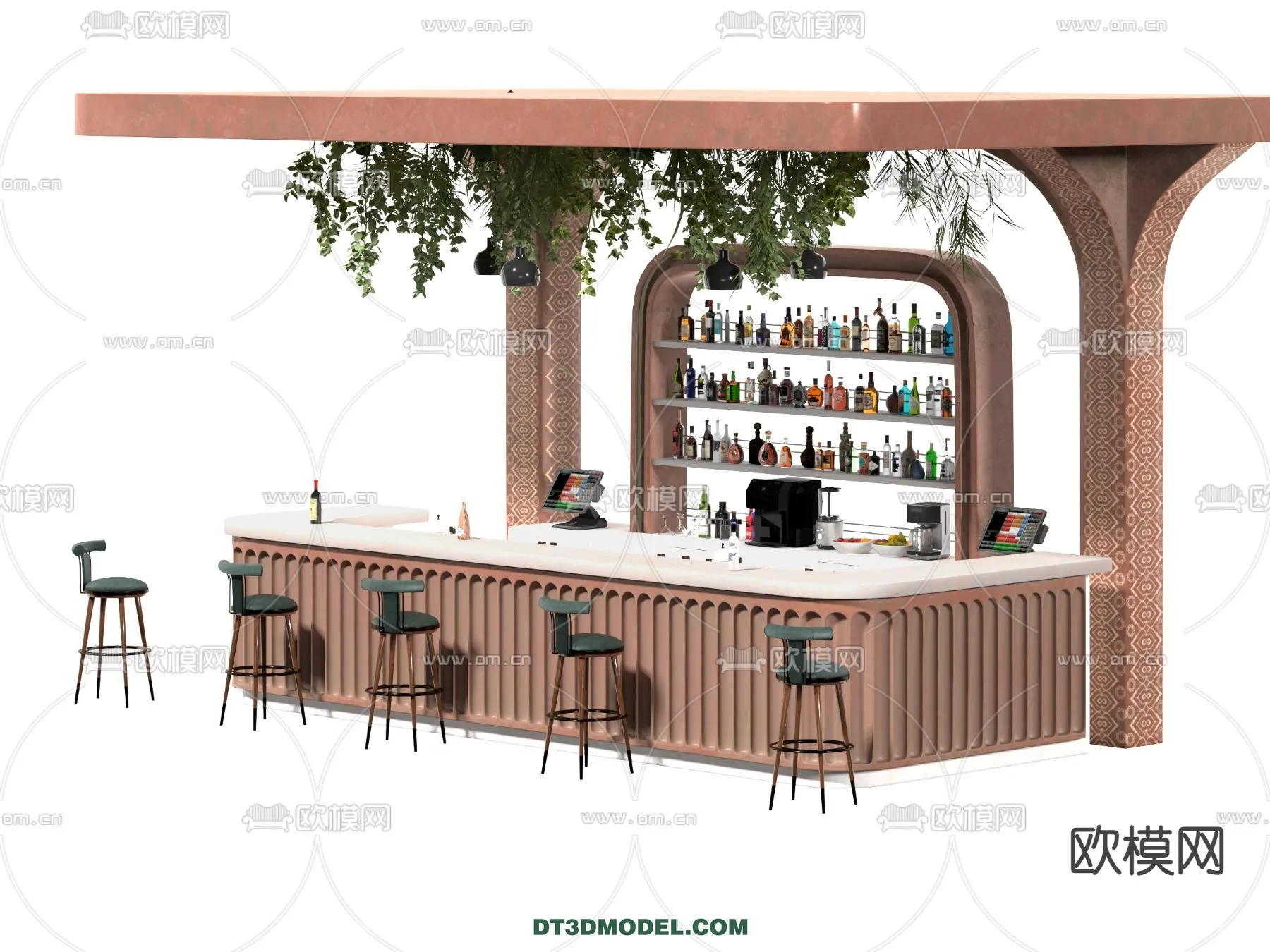 Counter – Bar – Interior Design 3D Model – 115