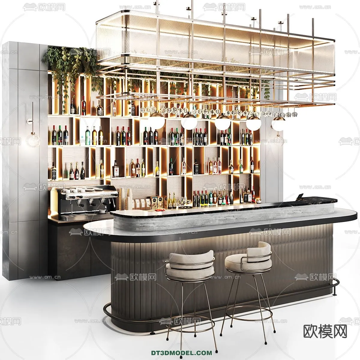 Counter – Bar – Interior Design 3D Model – 121