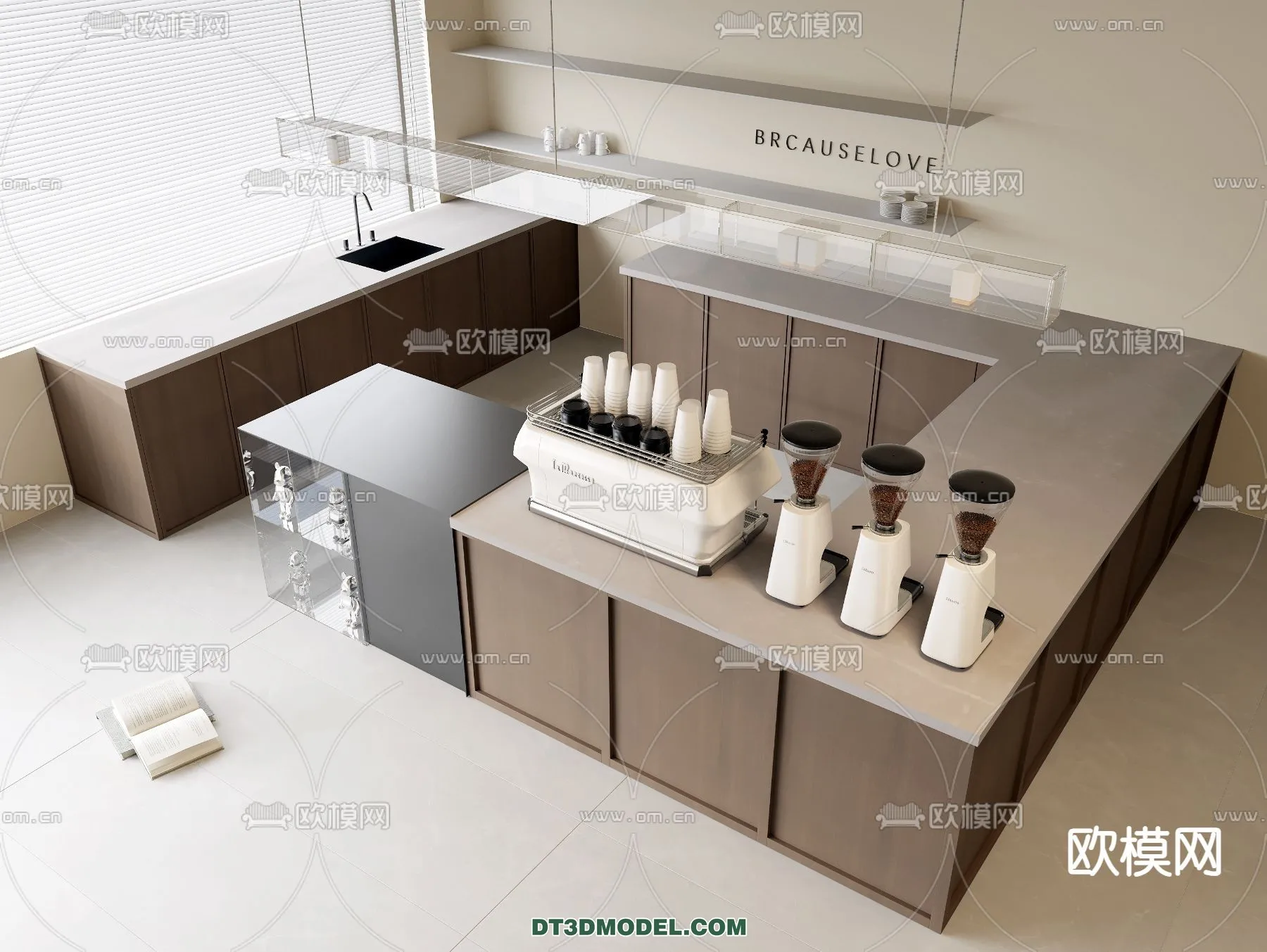 Counter – Bar – Interior Design 3D Model – 122