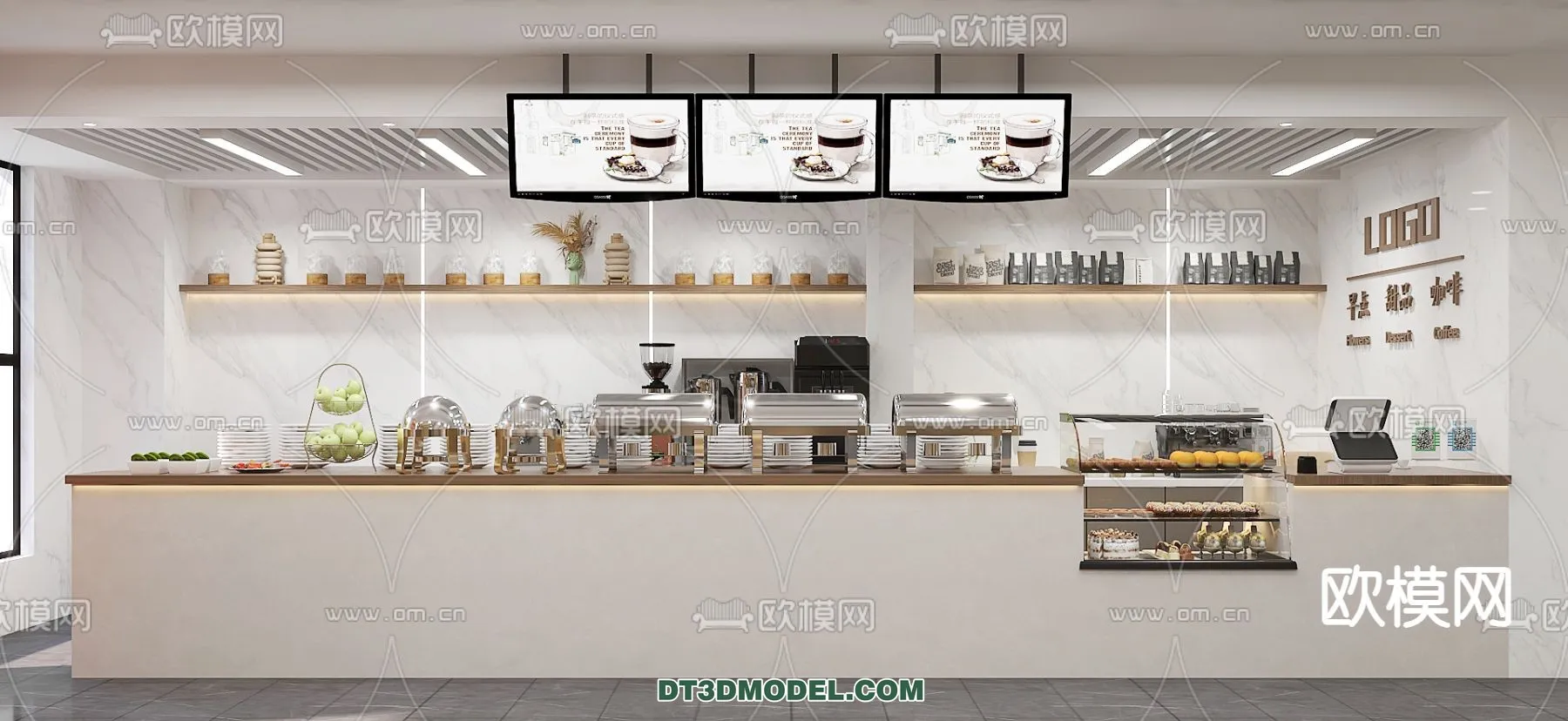 Counter – Bar – Interior Design 3D Model – 125