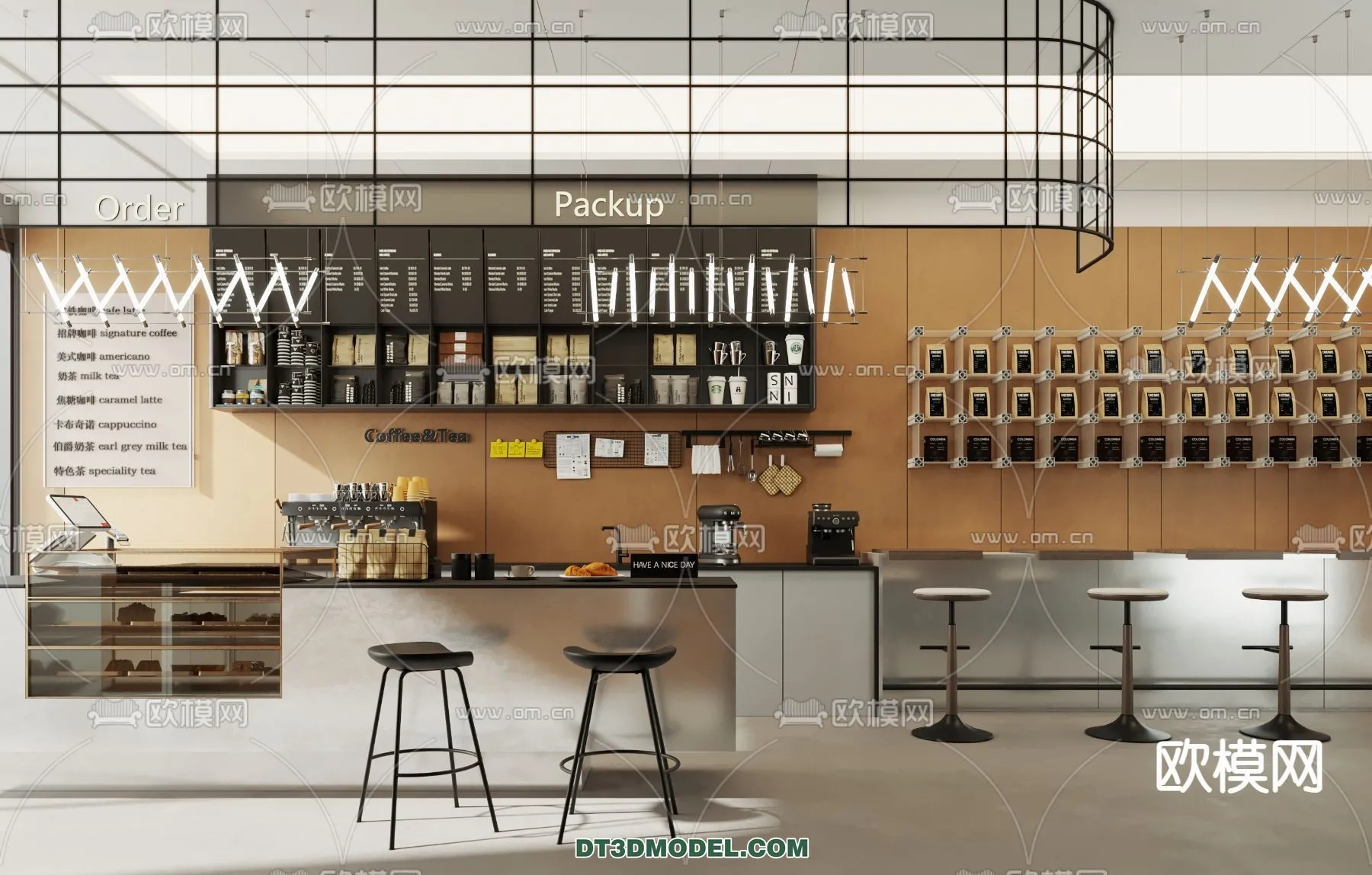 Counter – Bar – Interior Design 3D Model – 130