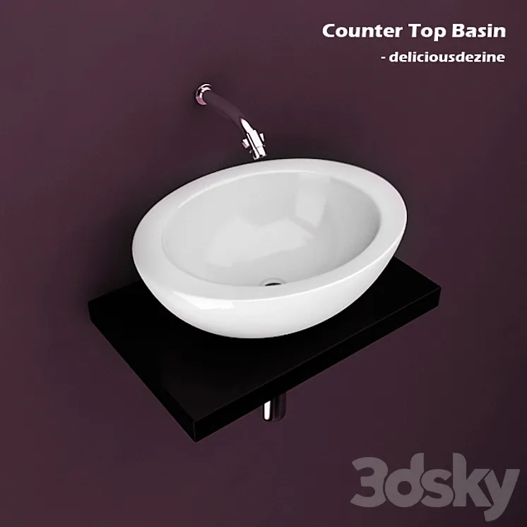 Counter Top Basin 3DS Max