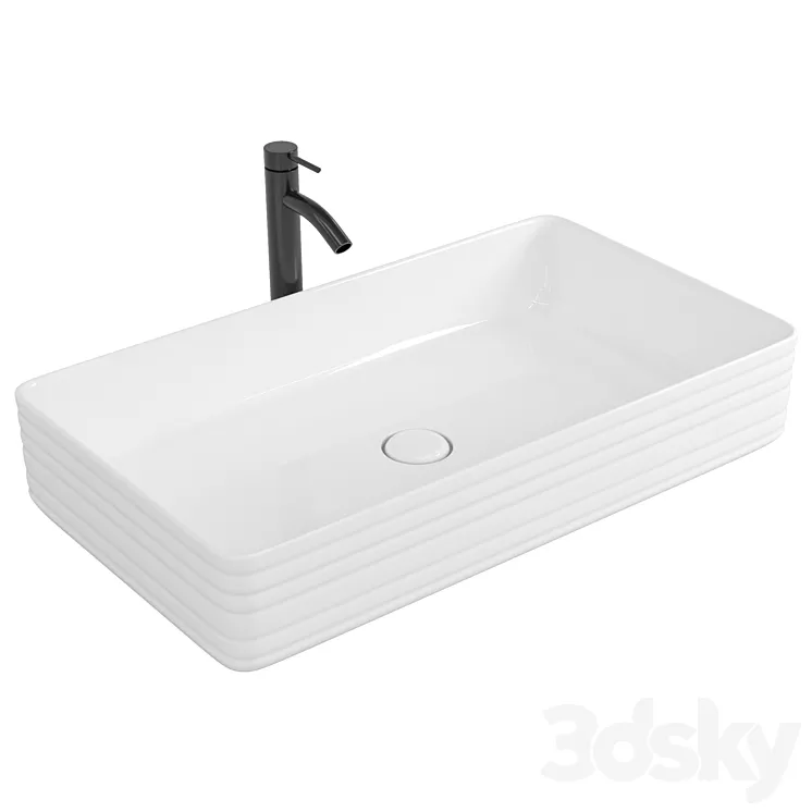 Countertop washbasin BelBagno BB1408 3DS Max