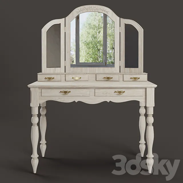 COUNTRY CORNER Romance table with mirror 3ds Max