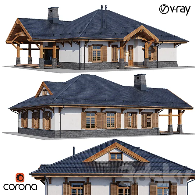 country house 4 3DS Max Model