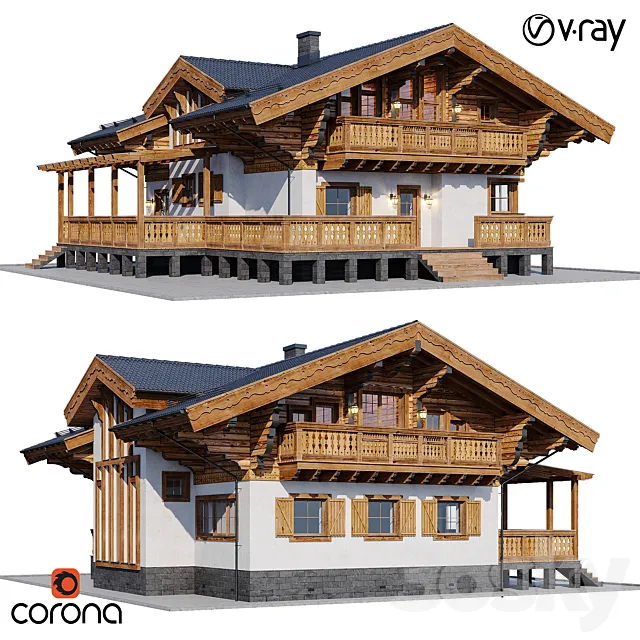 country house 7 3DS Max Model