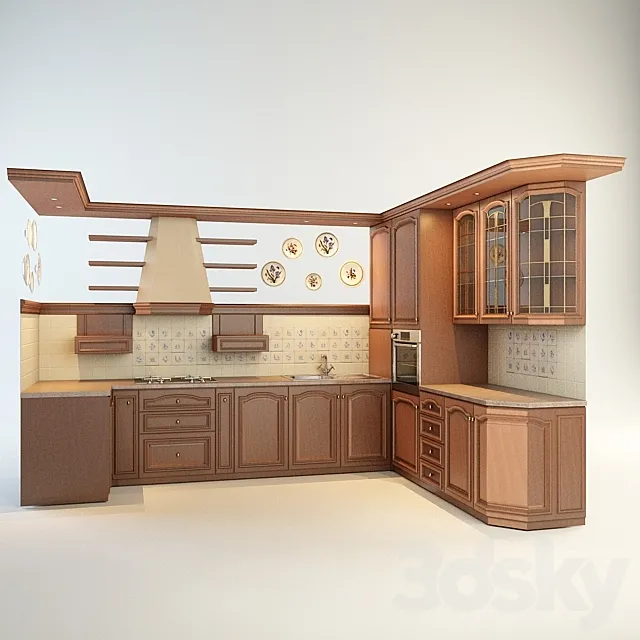 country  -style kitchen 3DSMax File