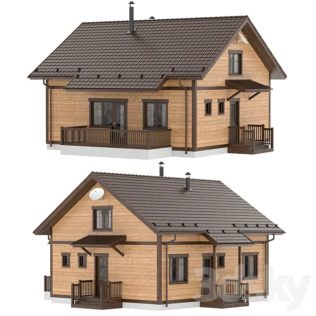 Country wooden house 3DS Max Model