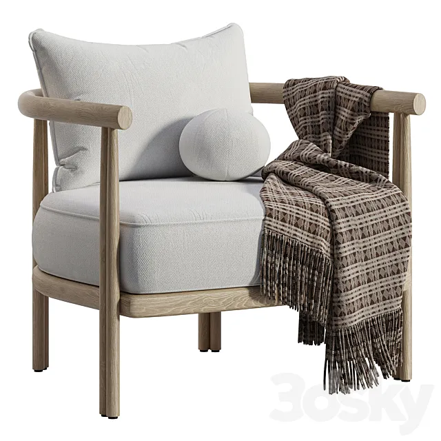 Cove Teak Lounge Chair-Harbour 3ds Max