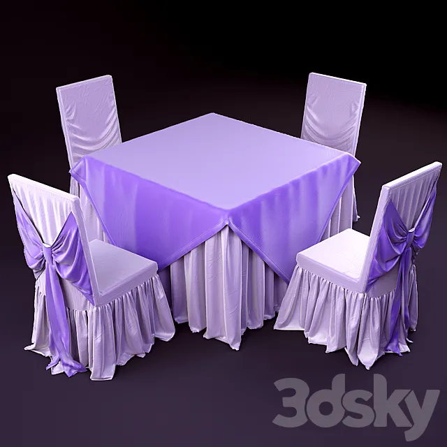 Cover for the table and chair 3ds Max