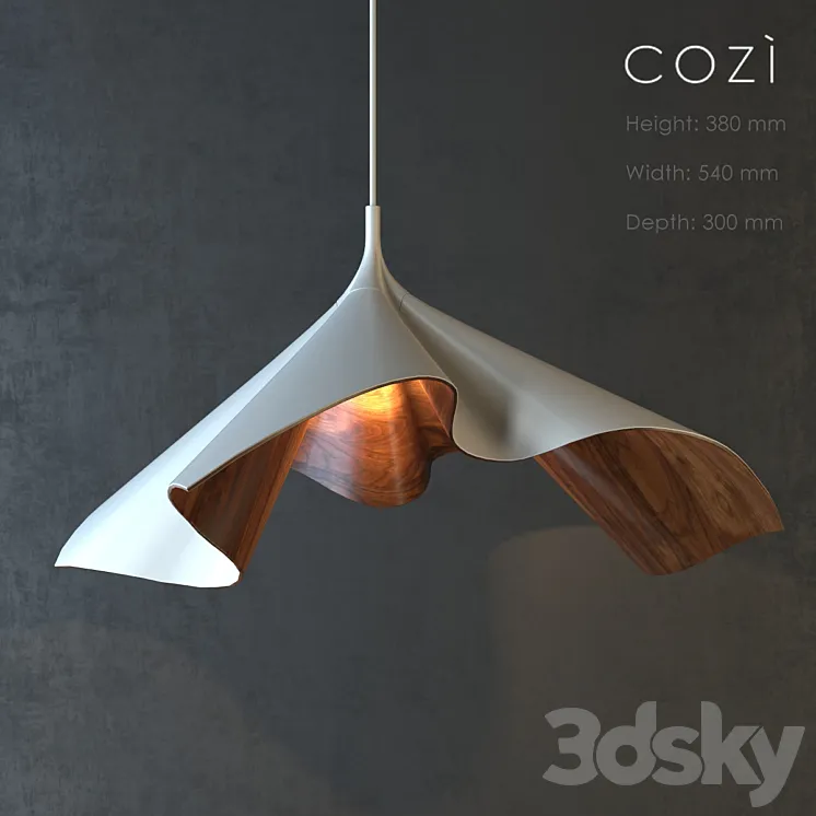 COZI Bloom Light Pendant white 3DS Max