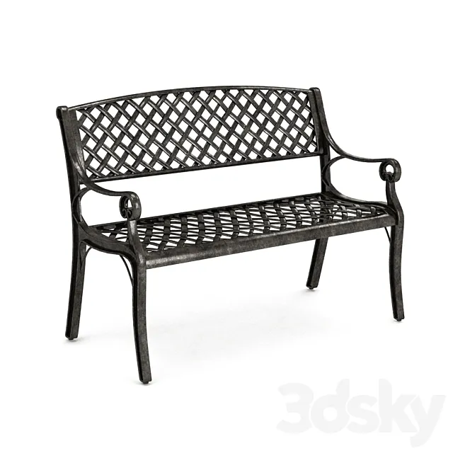 Cozumel Copper Cast Aluminum Bench by Christopher Knight Home 3DSMax File