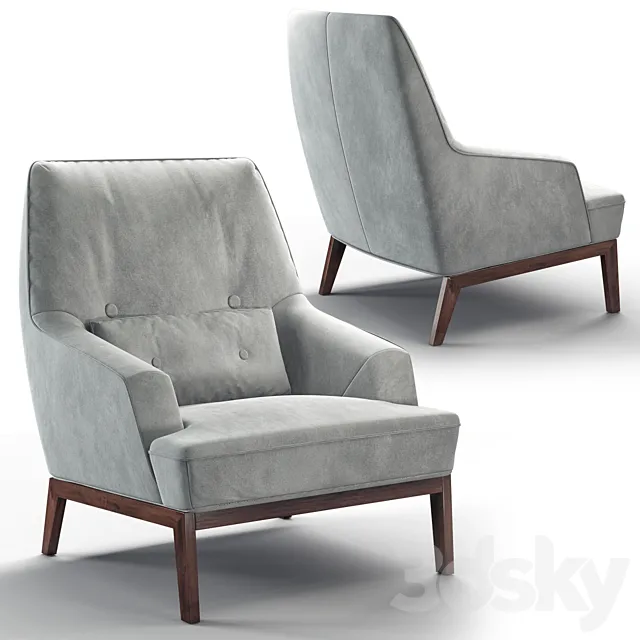 Cozy armchair 3DS Max Model