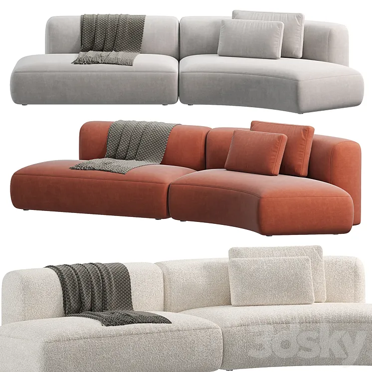 Cozy Curve Sofa by MDF ITALIA 3DS Max Model