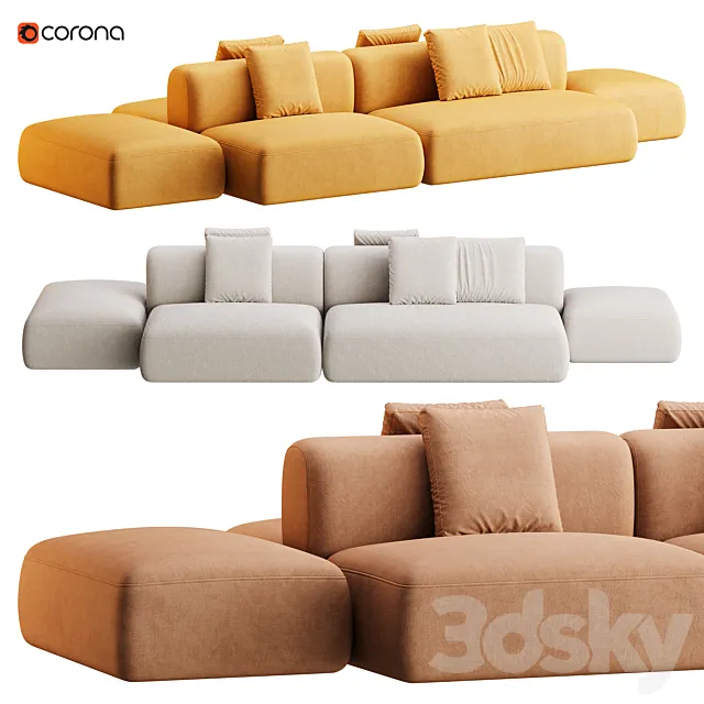 Cozy Island Sofa 3ds Max